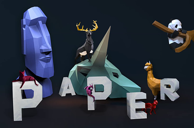 Papercraft animation creative design illustration ui web web design