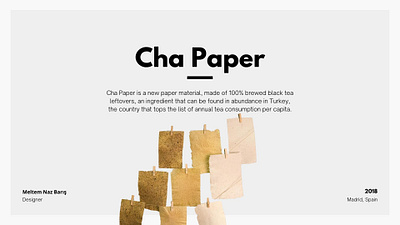 Cha Paper // 2018 design