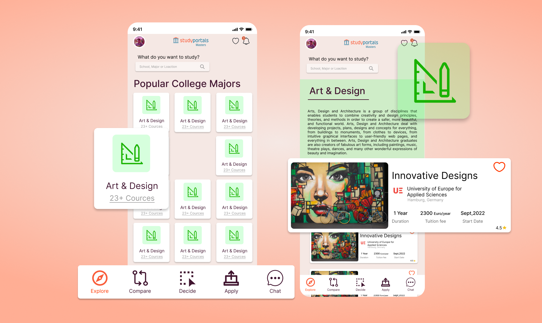 Study Portal UI by Moizza Azhar on Dribbble