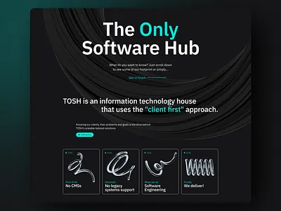 Landing page black black ui landing landing page minimal ui web design