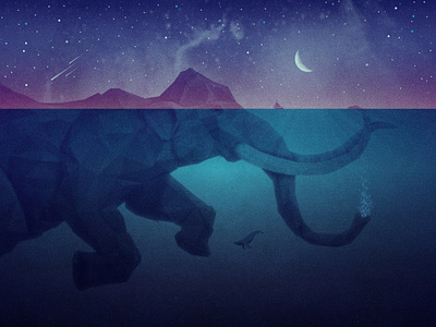 Dreamscapes NFT Collection by DKNG dan kuhlken dkng dkng studios elk illustration mammoth nathan goldman nft opensea telescope vector