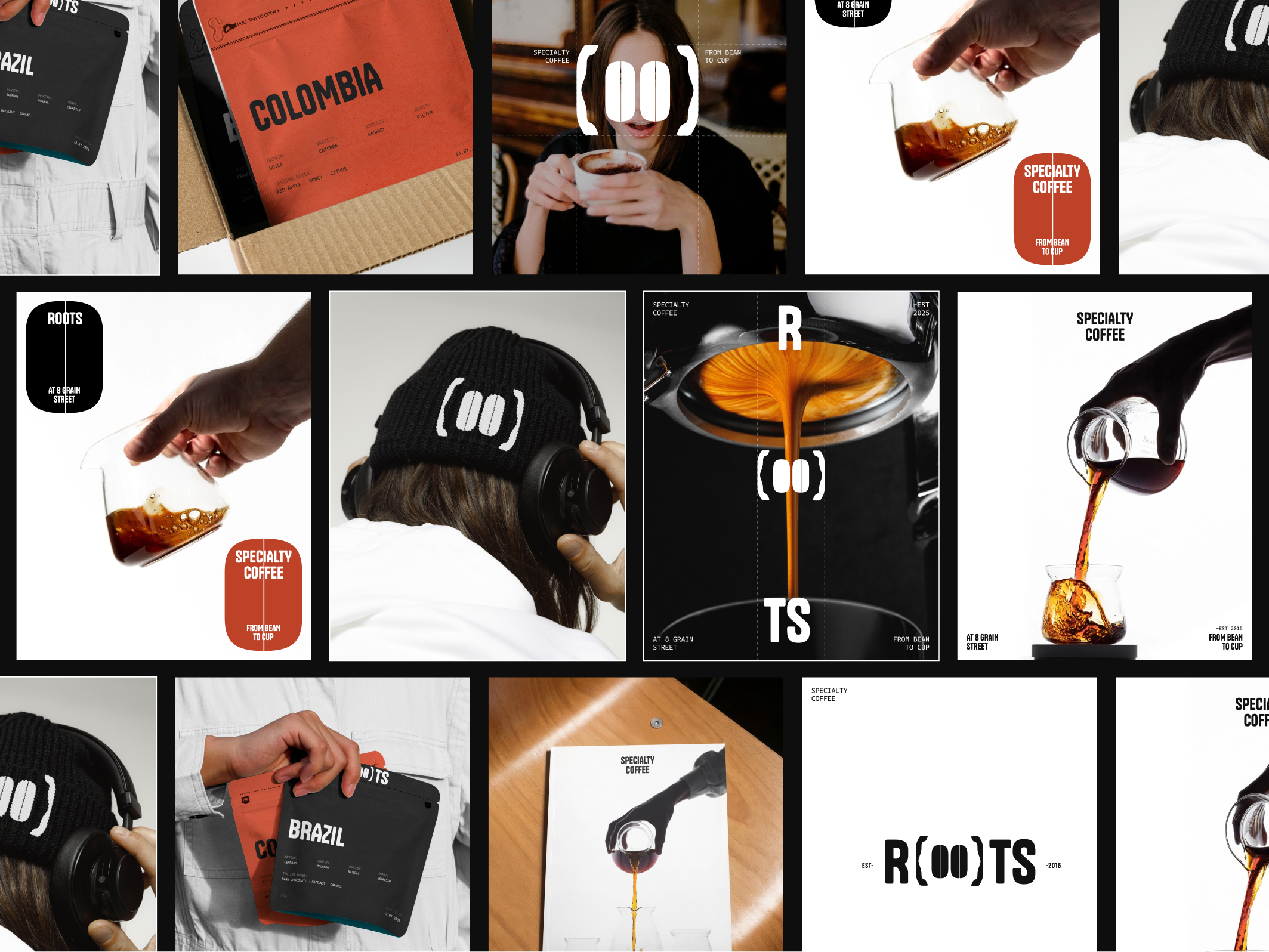 Roots — Specialty Coffee Brand Identity brand design brand identity branding coffee editorial design logo design packaging design product design specialty coffee visual identity