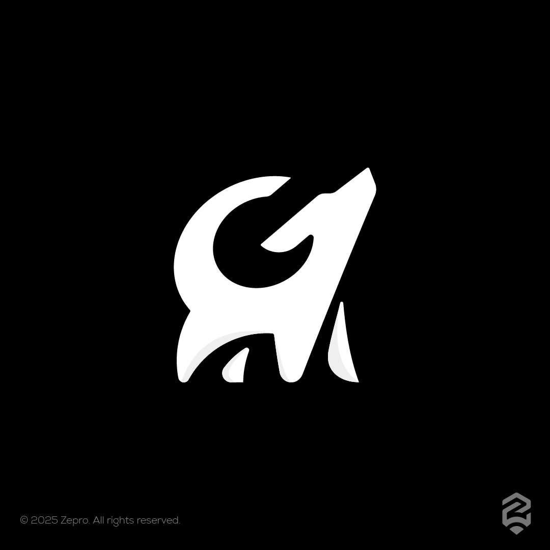 letter G wolf dynamic logo branding fox g graphic design letter g logo motion graphics vector wolf