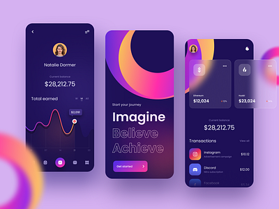 Build 1.0 - Day 6 app design build clean colorful dark mode app glassmorphism modern ui design