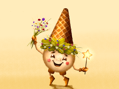 BRAND CHARACTER for ice cream company brand character branding character character design children illustration design ice cream illustration mascot