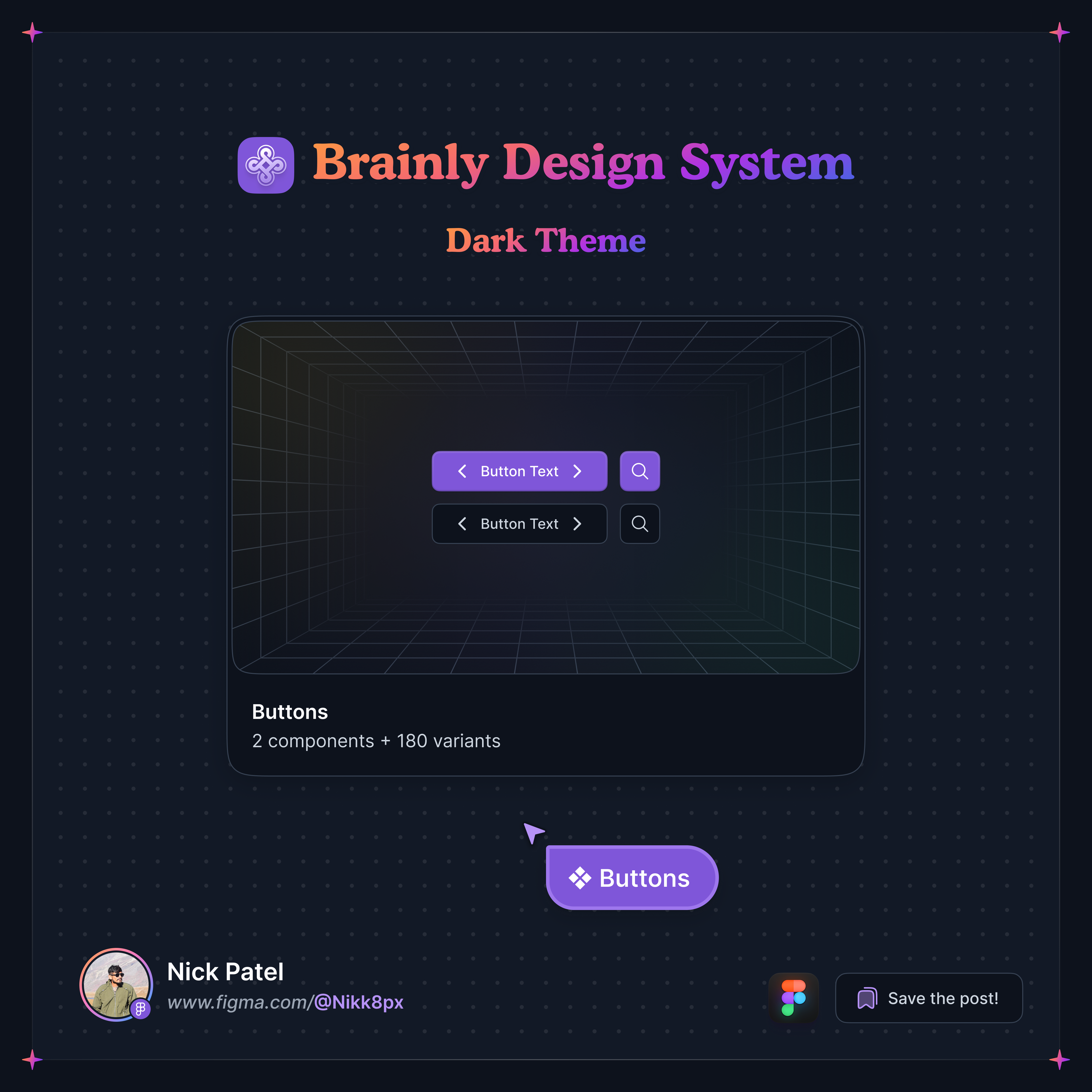 ❖ Buttons | Dark theme action buton button component buttons components design fig figma ui uiux design