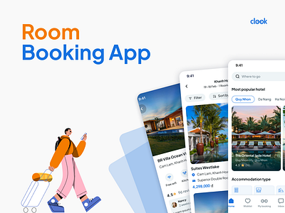 Clook-Room Booking App booking case study icon logo navigation showcase summer travel ui uiux user experience design user flow wireframe