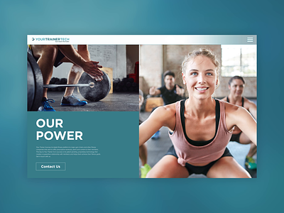 Your Trainer Tech Site Animation application design design fitness graphic design ui ux