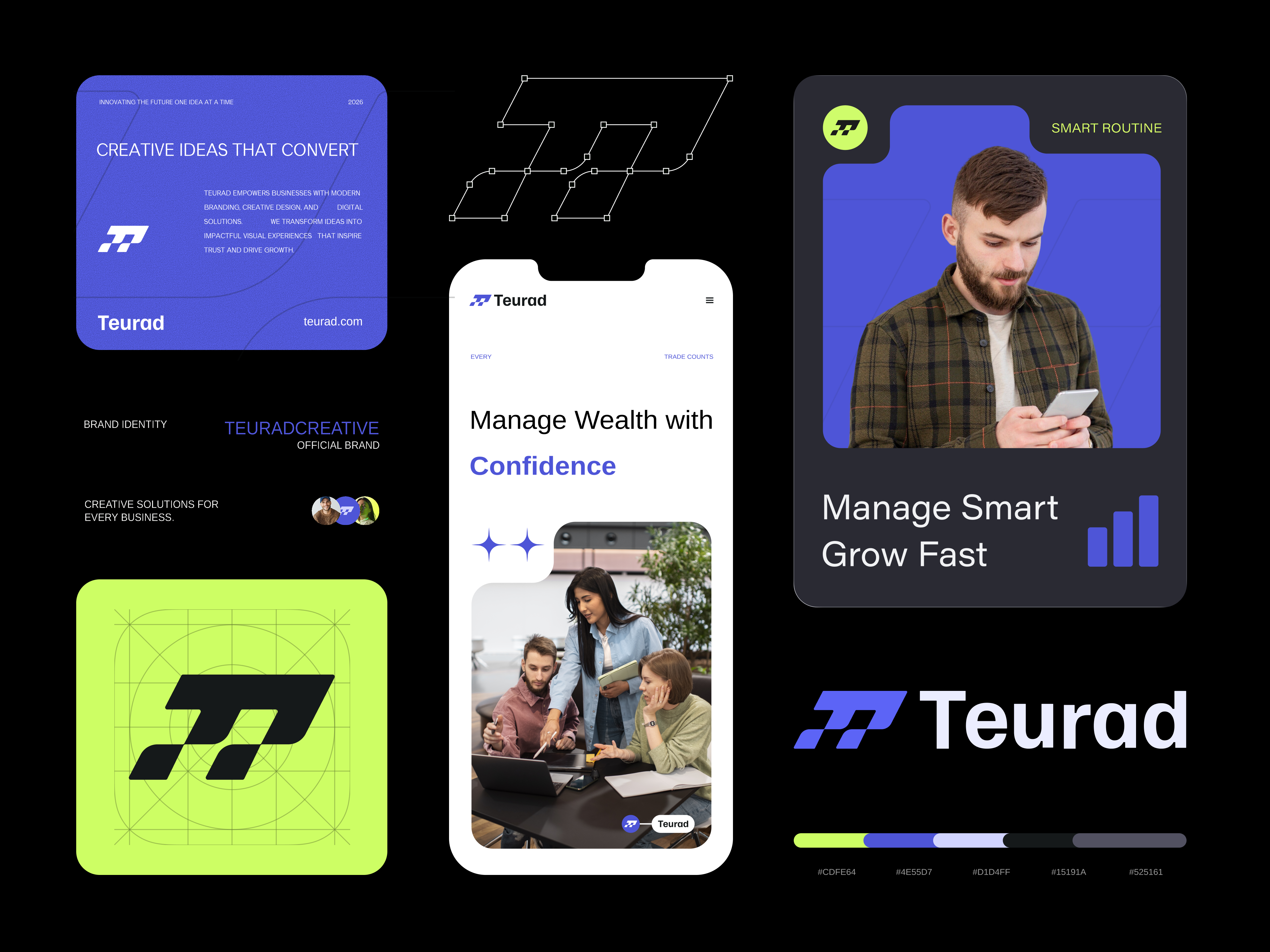 Teurad Tech & Saas Logo Design ai logo brand identity branding business platform corporate branding digital agency fintech icon letter logo logo logo design mobile app modern logo saas software startup t logo technology visual identity