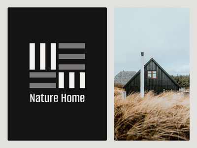 Logo for NatureHome adobeillustrator ai beige branding brown concept design graphic design home illustration logo mockups nature naturehome ui vector wood