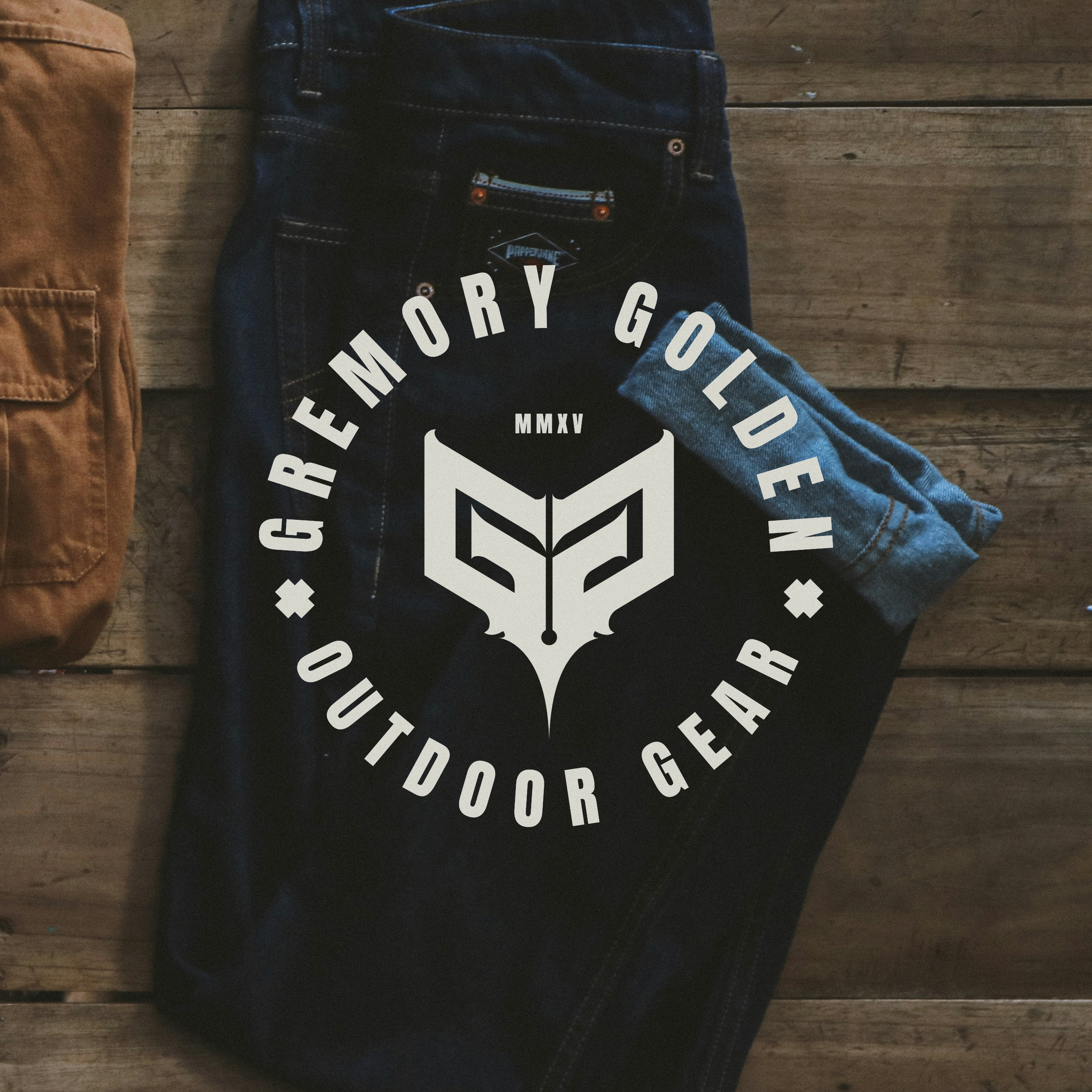 GREMORY GOLDEN OUTDOOR GEAR LOGO branding clothinglogo design fashiongear gear graphic design logo mountainlogo outdoor outdoorfashion outdoorgear outdoorgearlogo outdoorlogo typography vector