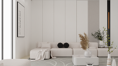 Minimalist Interior 3d 3d design architecture design interior interior design living room minimalist render sketchup vray
