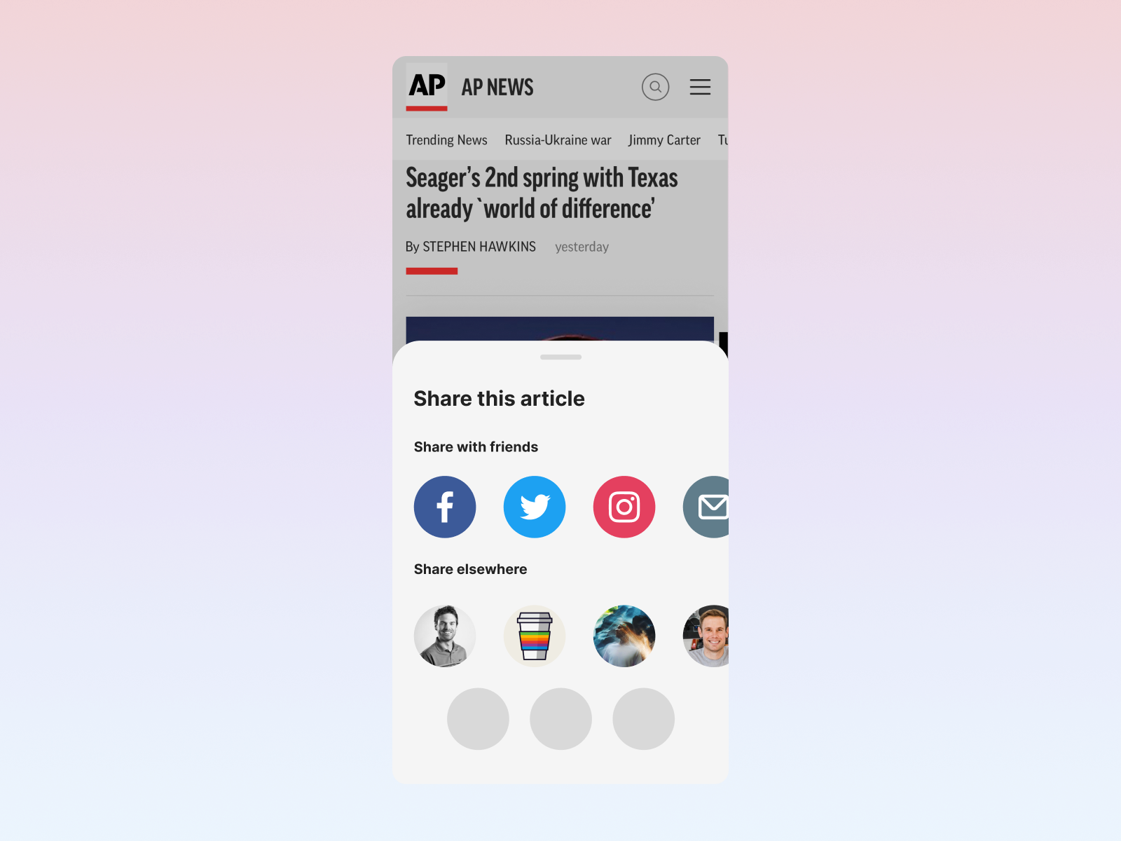 Share Sheet by Clay Carson on Dribbble