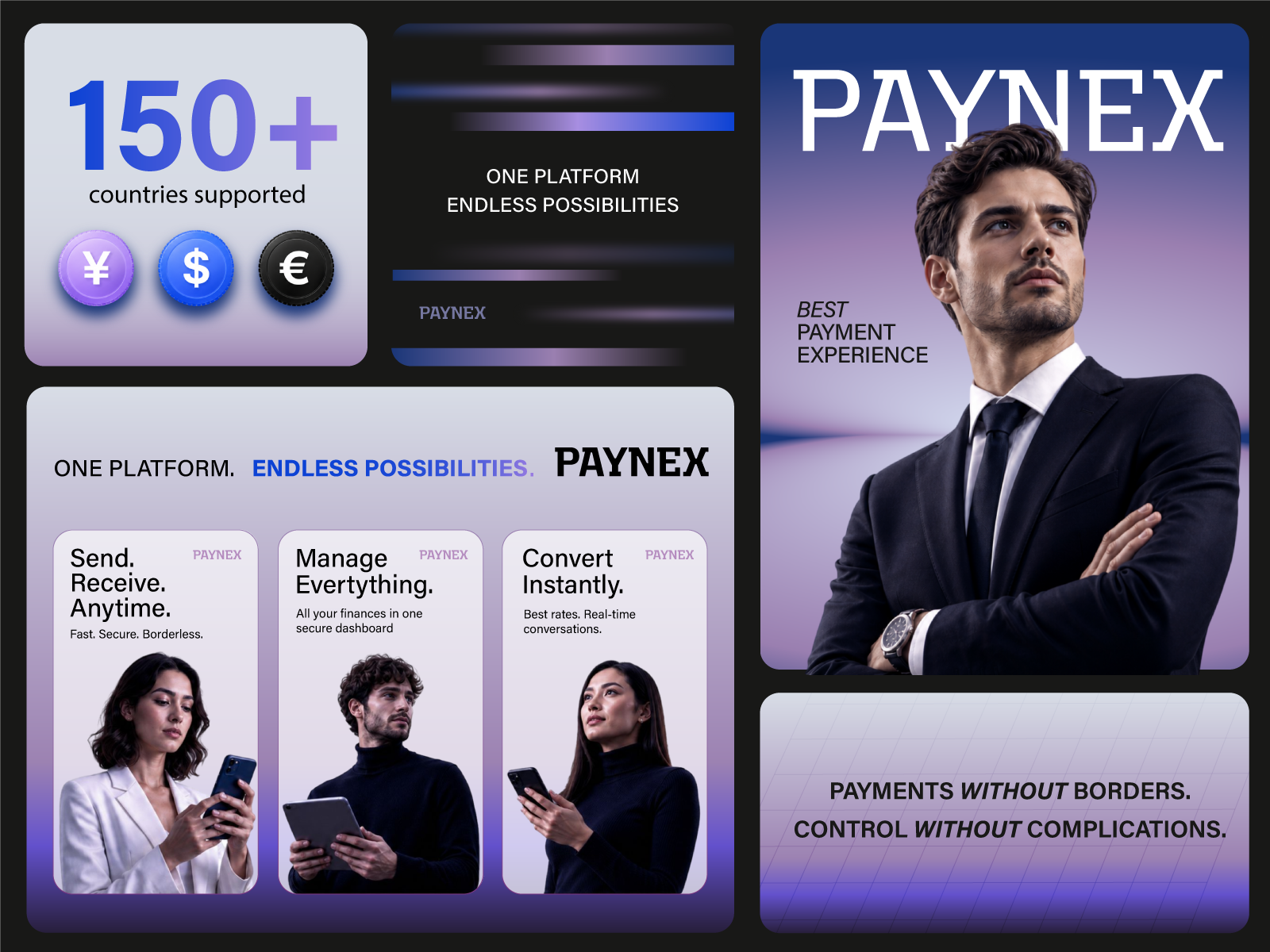Social Media Campaign for PAYNEX 16:9 4:3 ads advertising art direction brand identity branding campaign creative digital design facebook ads fintech graphic design marketing mobile post social media ui visual identity