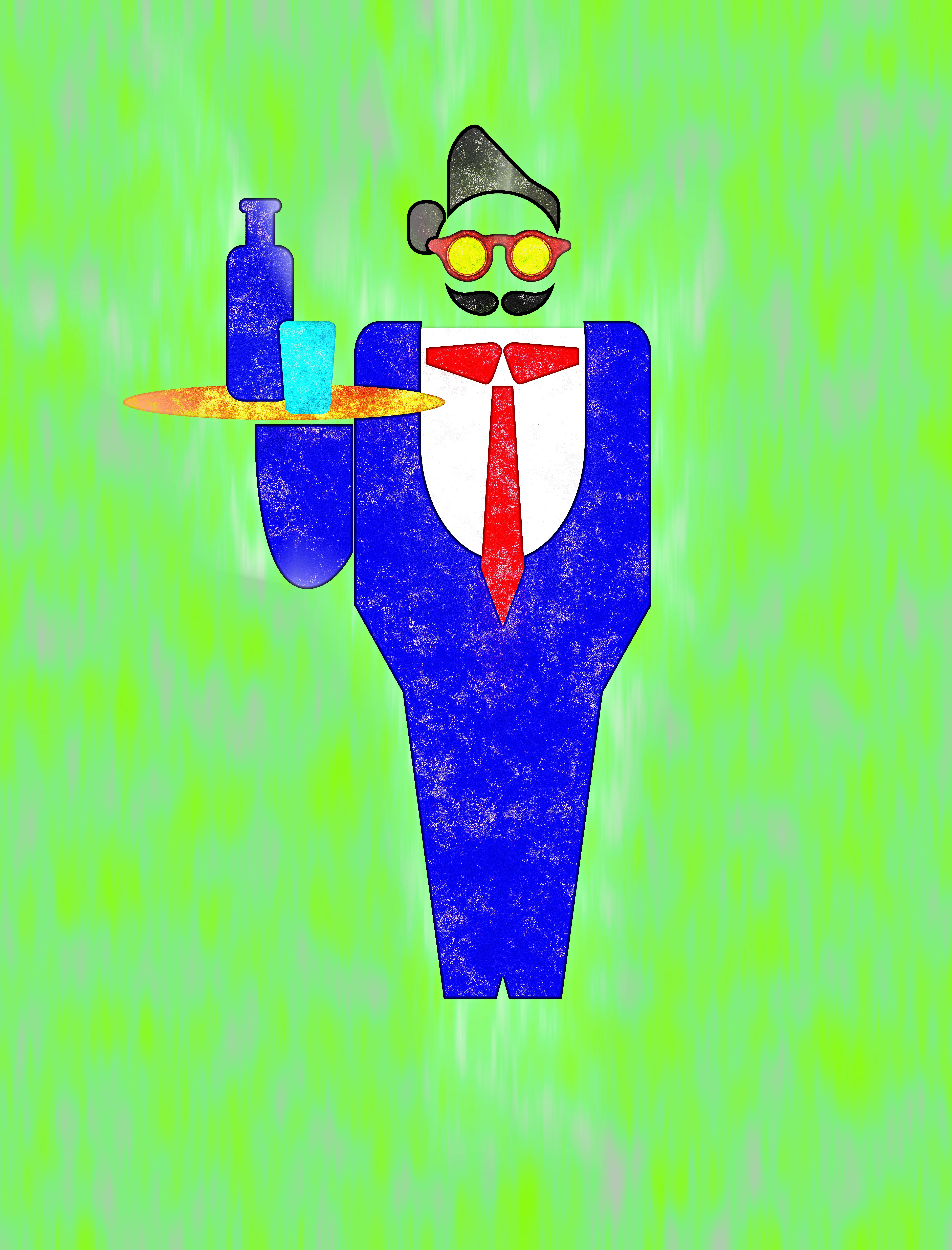 Service :: shunte88 styleee illustration noise pixie dust service shunte88 vector waiter