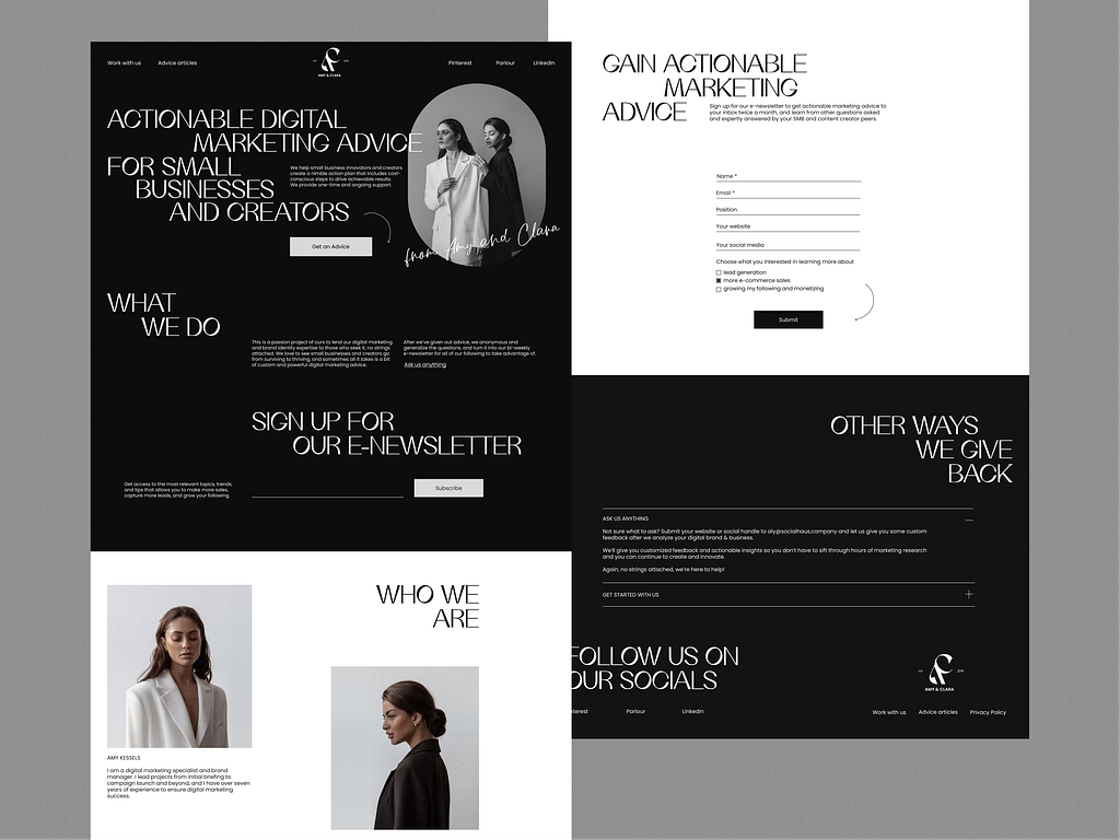A&C Marketing agency | website redesign by Anastasia Stepanova on Dribbble