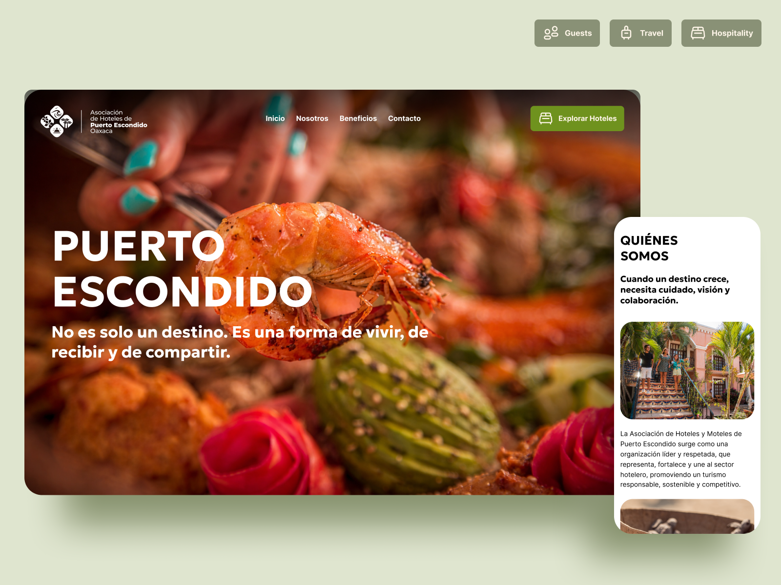 Hotelespuerto.com app beach branding design graphic design hospitality hotels landing ui