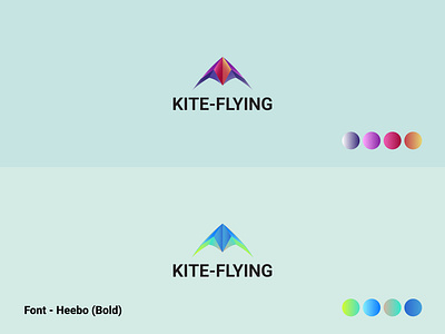 Kite-Flying Logo brand branding combination logo dynamic modern logo kite flying kite flying combination logo kite flying logo logo logo design modern logo