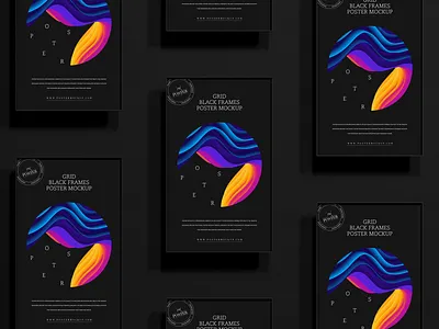 Free Black Poster Mockup poster mockup free