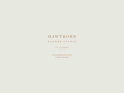 Hawthorn Flower Studio branding design identity logo typography