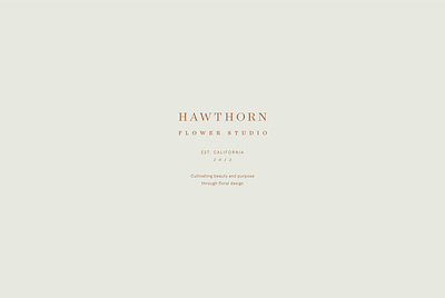 Hawthorn Flower Studio branding design identity logo typography