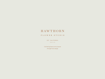 Hawthorn Flower Studio branding design identity logo typography