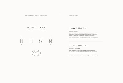 Hawthorn Brand Update branding design font family graphic design identity logo sub marks typography
