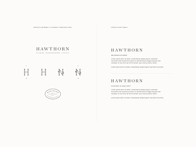 Hawthorn Brand Update branding design font family graphic design identity logo sub marks typography