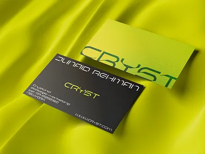 CRYST Minimal Business Card Design best business card business business card business card design card card design free business card free business card mockup free business card template free card mockup set free mockup futureistic business card green business card logo design minimal minimal business card modern business card print media tech business card top rated