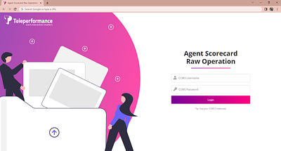 Agent Scorecard Raw Operation - Login figma login login page ui user interface visual studio code web design website