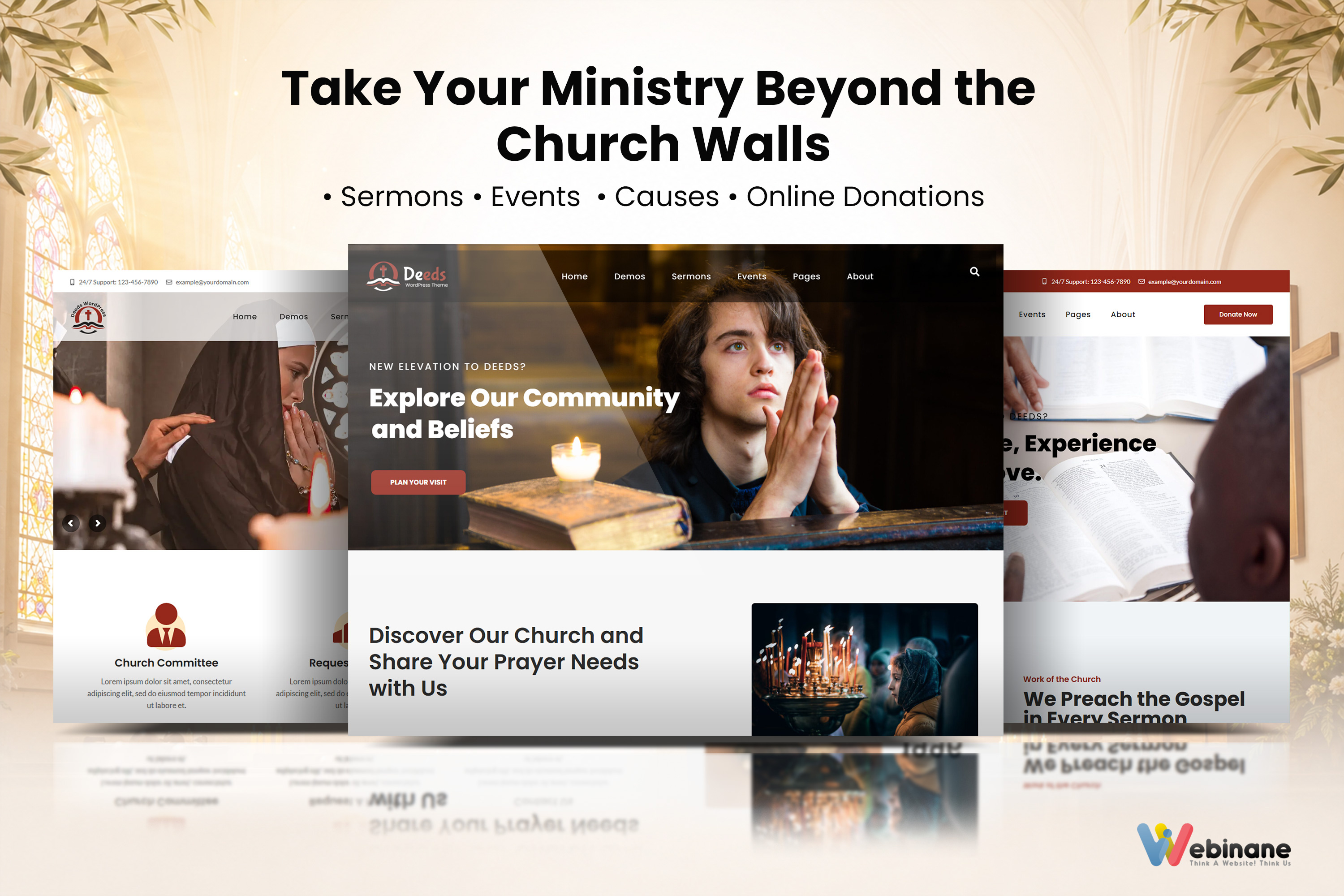 Deeds – Modern Church Website UI Design causes charity website church church design church digital transformation church growth solution church theme church wp theme digital church solution donation events events management premium church web design professionaltheme religious organization website religious theme responsive church website responsive design sermons websitetheme