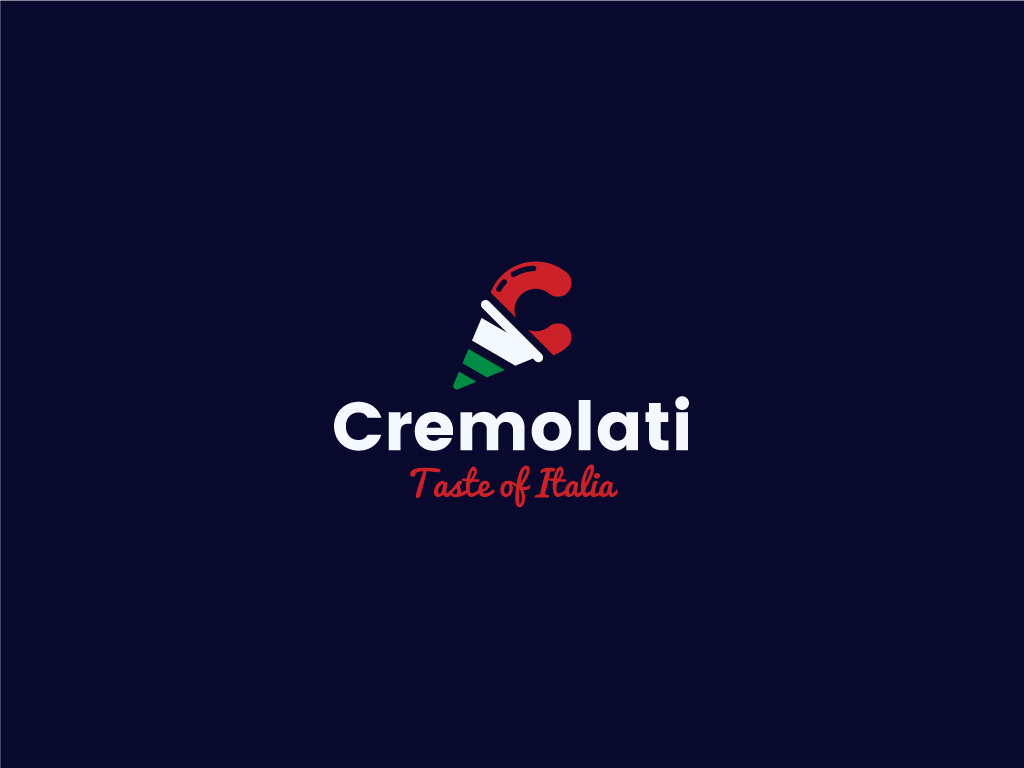 Cremolati, Italian ice cream branding graphic design logo typography