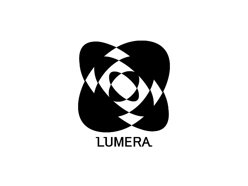 LUMERA abstract blackandwhite branding geometric logo minimal symbol