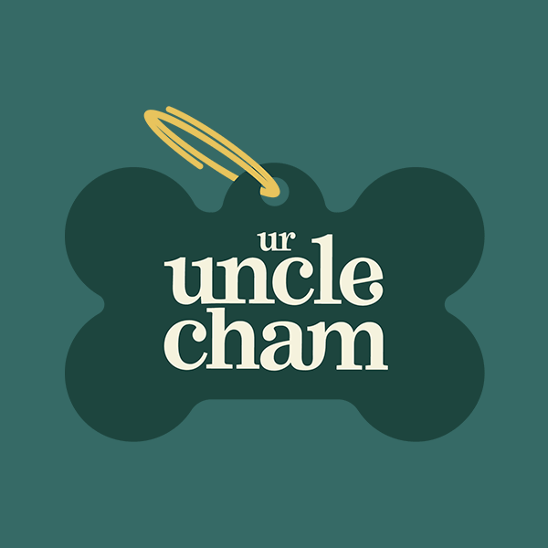 Ur Uncle Cham: Logo Design branding design dog dog training dogs graphic design logo small business typography
