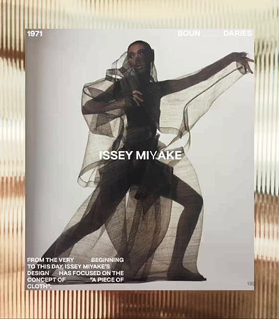 Issey Miyake Exploration branding graphic design typography web design