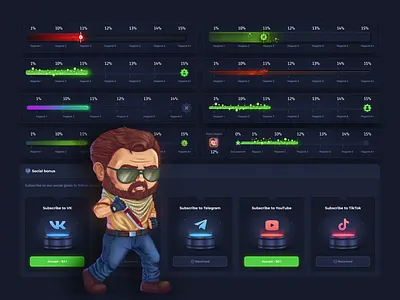 UI KIT - Casino Interface blockchain case casino casino design casino interface crypto casino cs go gambling gambling design game interface illustration interface kit nft game open case ui ui kit ux ux casino web design