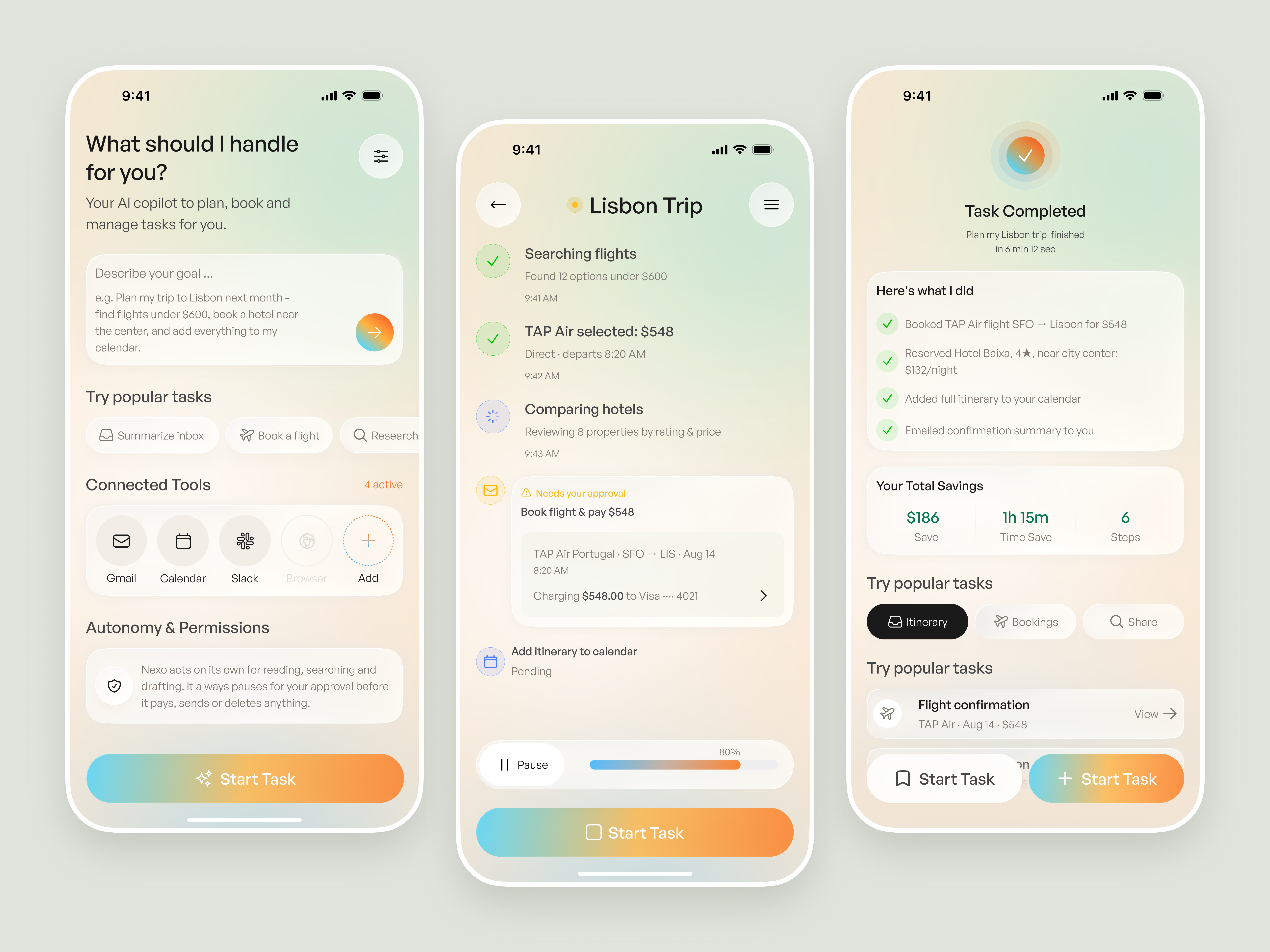 Agentic AI Copilot App UI/UX Design agentic ai ai ai agent ai assistant ai copilot app design figma mobile mobile app productivity app task automation ui ux web