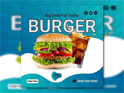 Social Media Food Burger Post food banner