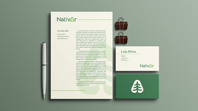 NativAr brand identity branding design graphic design logo stationary