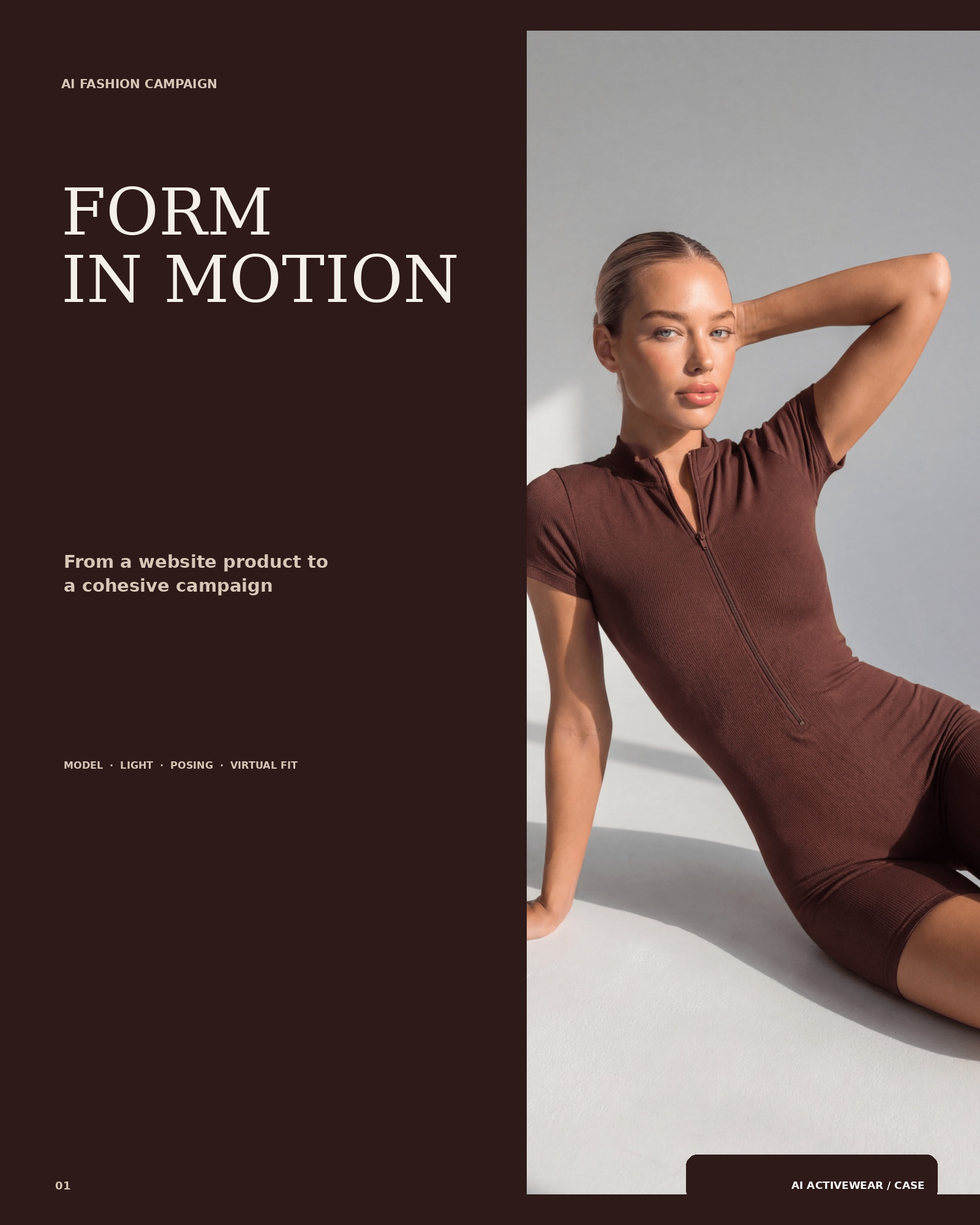 Transferring a real brand product (jumpsuit) onto an AI model. advertising ai ai generated amazon art direction beauty clothes content digital art ecommerce photography social media visual direction