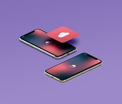 Haeven App on iPhone app design brand design branding graphic design logo mockup ui vector