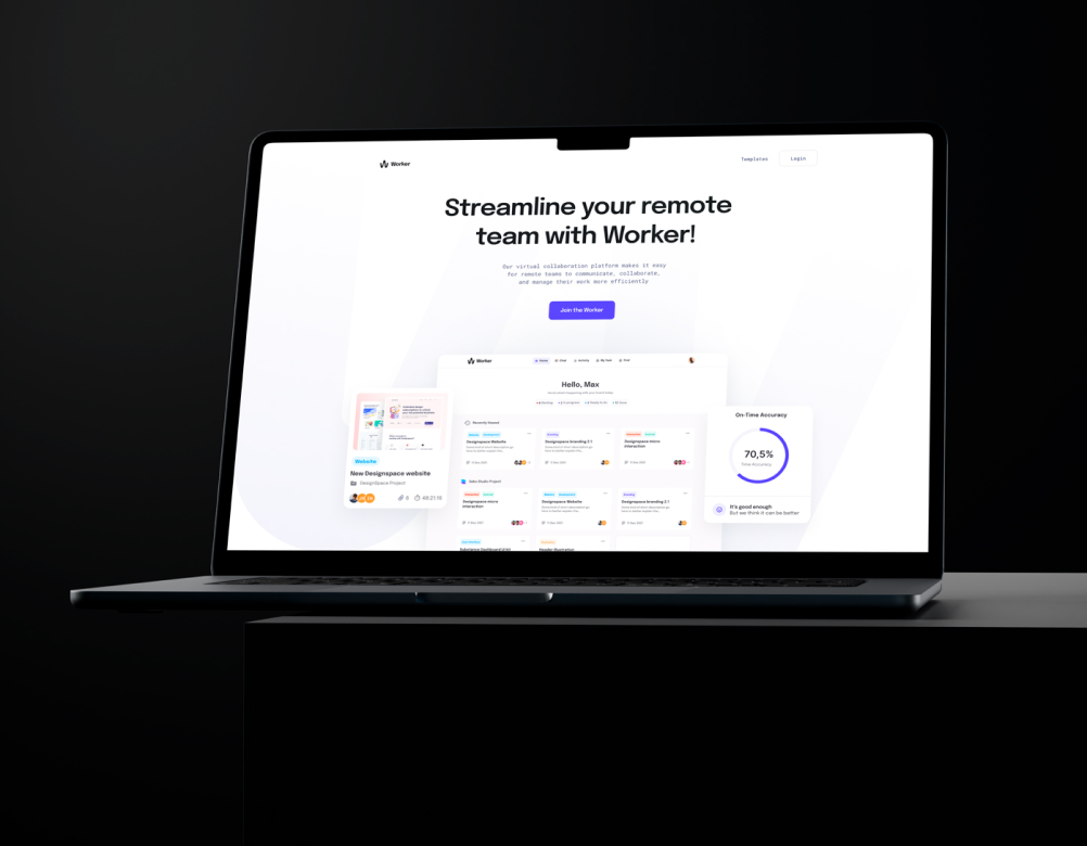 Worker - The Smart Workforce Management Solution ai animation branding design illustration logo typography ui ux web