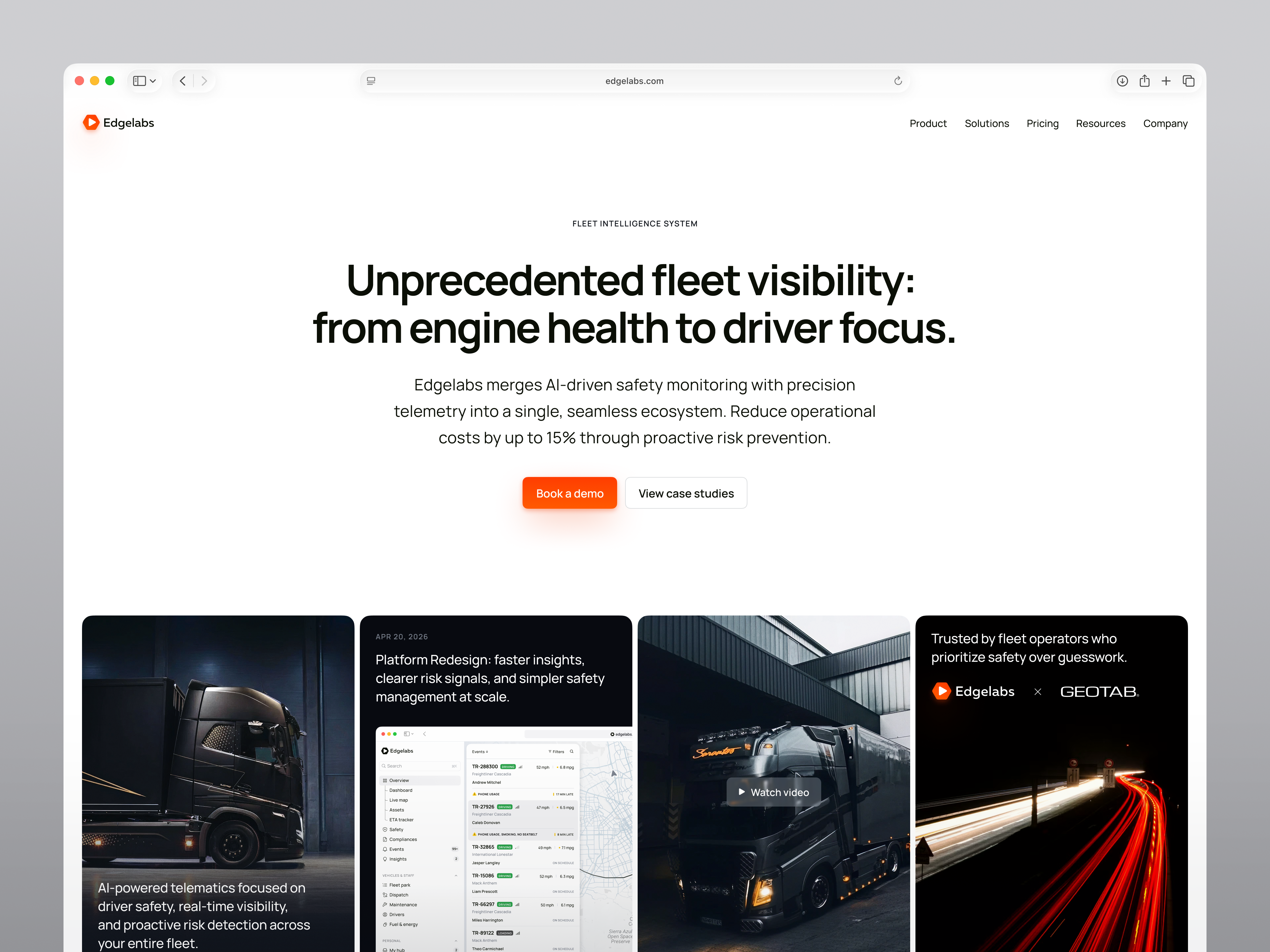 Fleet Telematics Landing Page fleet fleet telematics landing page landing page design telematics