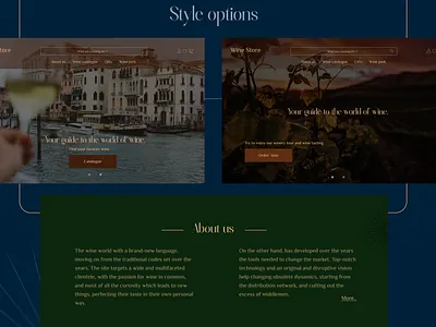E-COMMERCE | WINE SHOP design landingpage typography ui ux webdesign