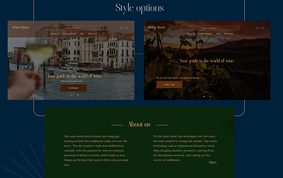 E-COMMERCE | WINE SHOP design landingpage typography ui ux webdesign