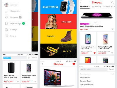 App Shopex app design design e commerce flat ios iphone logo shopping ui user interface ux