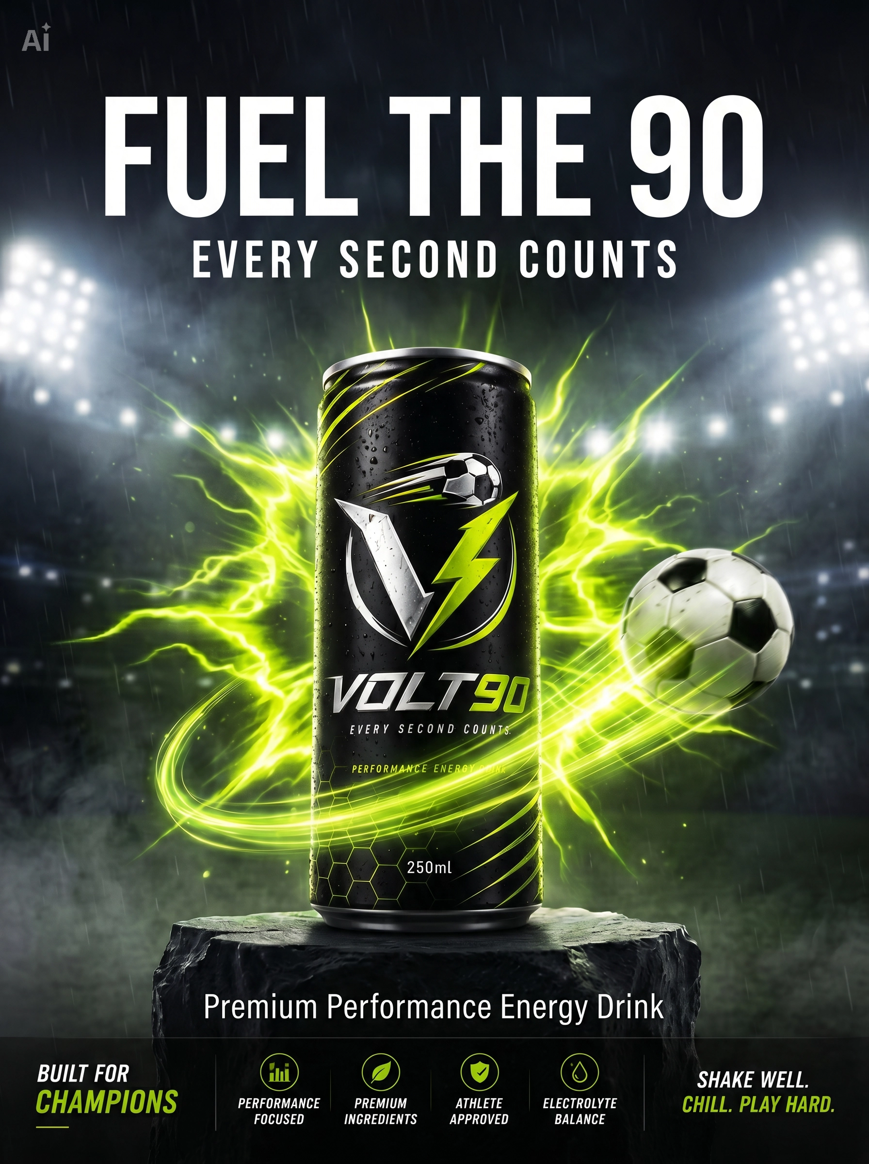 VOLT90 Fuel the 90. Every Second Counts. advertising brandidentity campaigndesign capcutdesignstudio creativedesign dribbble energydrink graphicdesign logodesign packagingdesign productdesign sportsbranding visualidentity volt90
