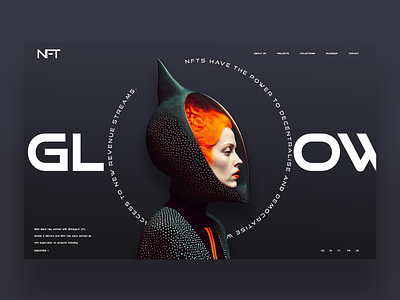Glow Web Ui Design Concept ai artwork design graphic design nft photography ui ui design ux ux design web design wen designer