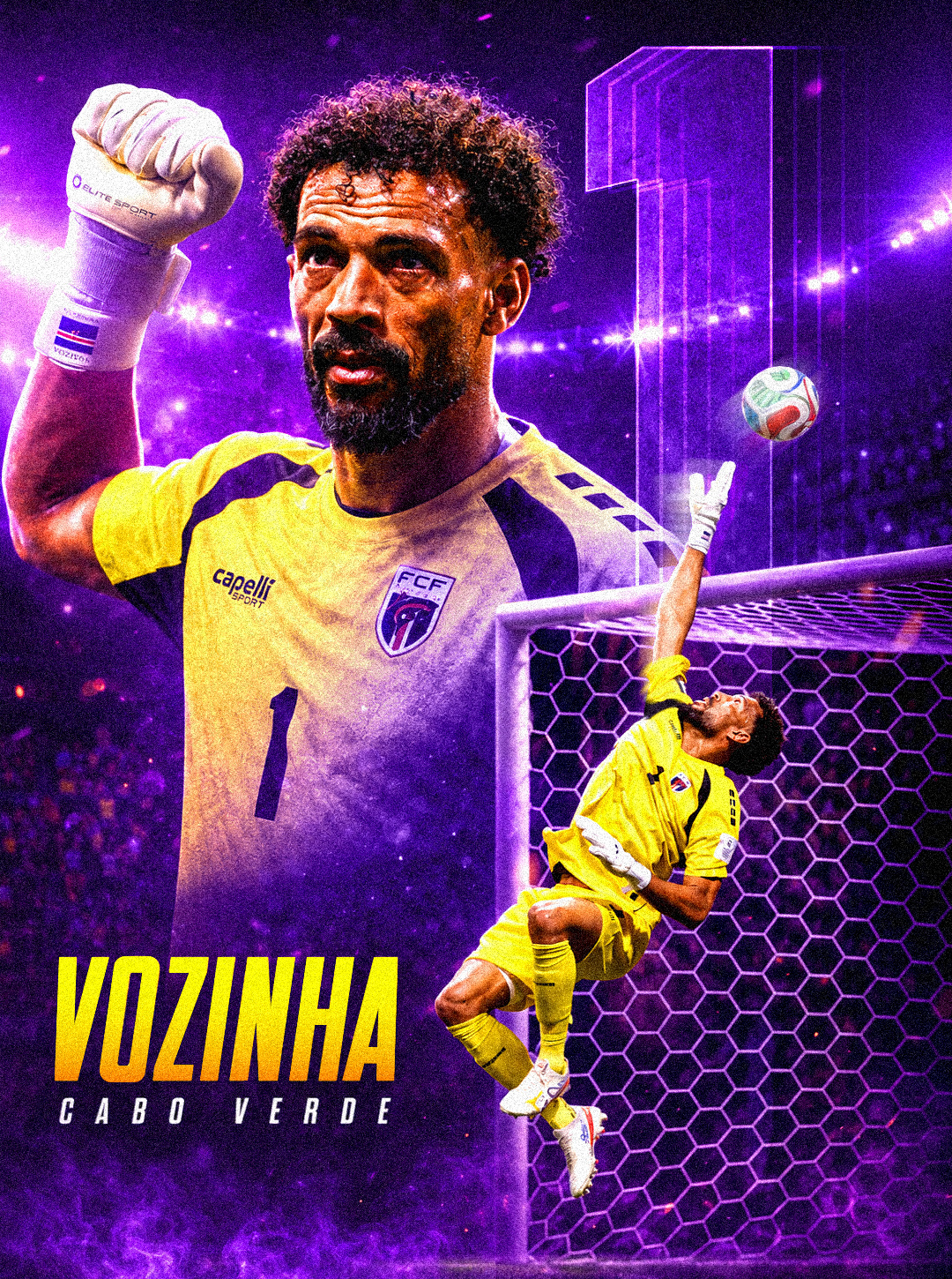 VOZINHA, the hero of Cape Verde cape verde diseño futbol graphic design ilustración poster vozinha