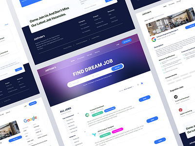 Jobfinder's - Detail Job Page career clean design job recruiment ui ui design web design